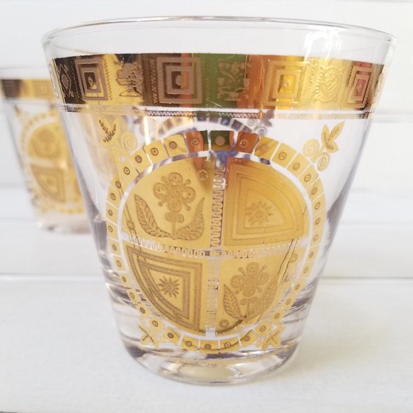 CULVER Barware Coronet, 22K Gold Low Ball Glass - Picture 2 of 8